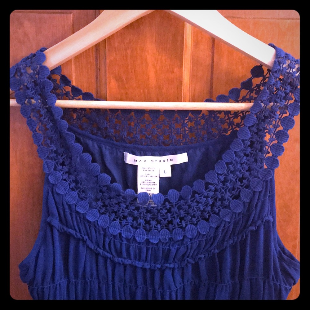 Max Studio Royal Blue Short Dress